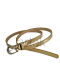 CLASSIC lady fashion belt pu faux leather and metalic buckle 1,5 cm whide GOLD
