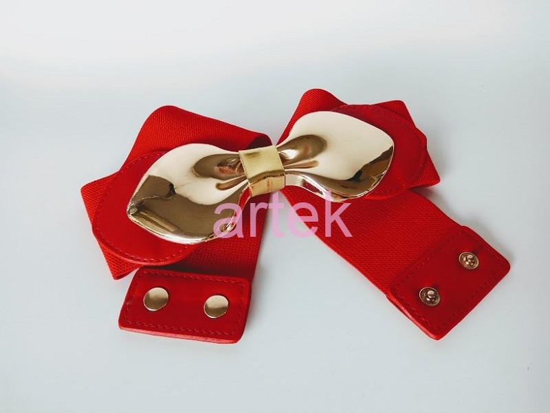 GLAMOUR gold bow elastic and faux leather belt is the best for events dresses 