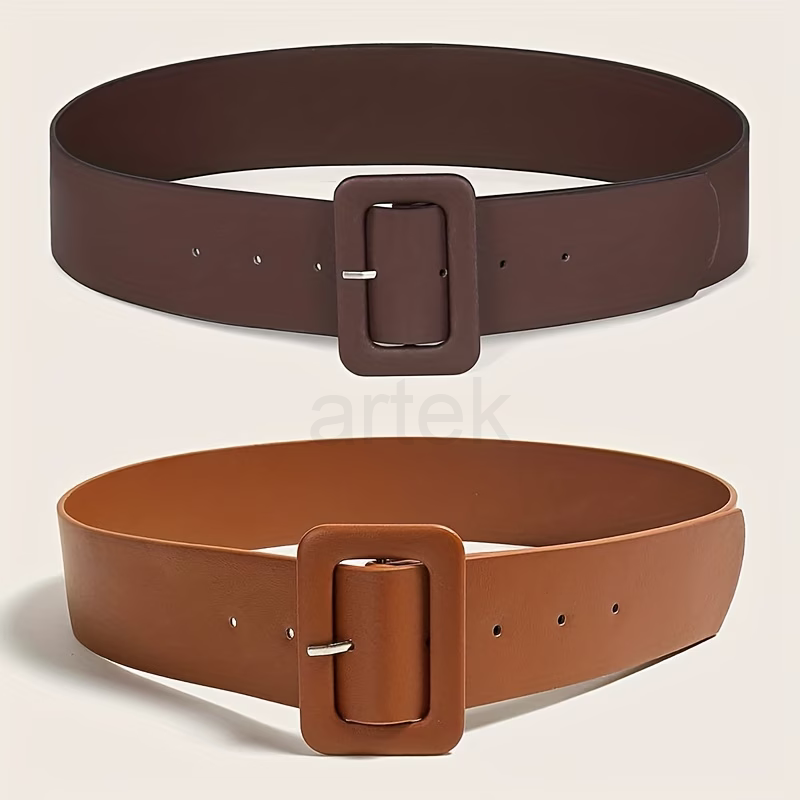 PU leather belt 5 cm whide covered buckle colorado, ARTEK factory