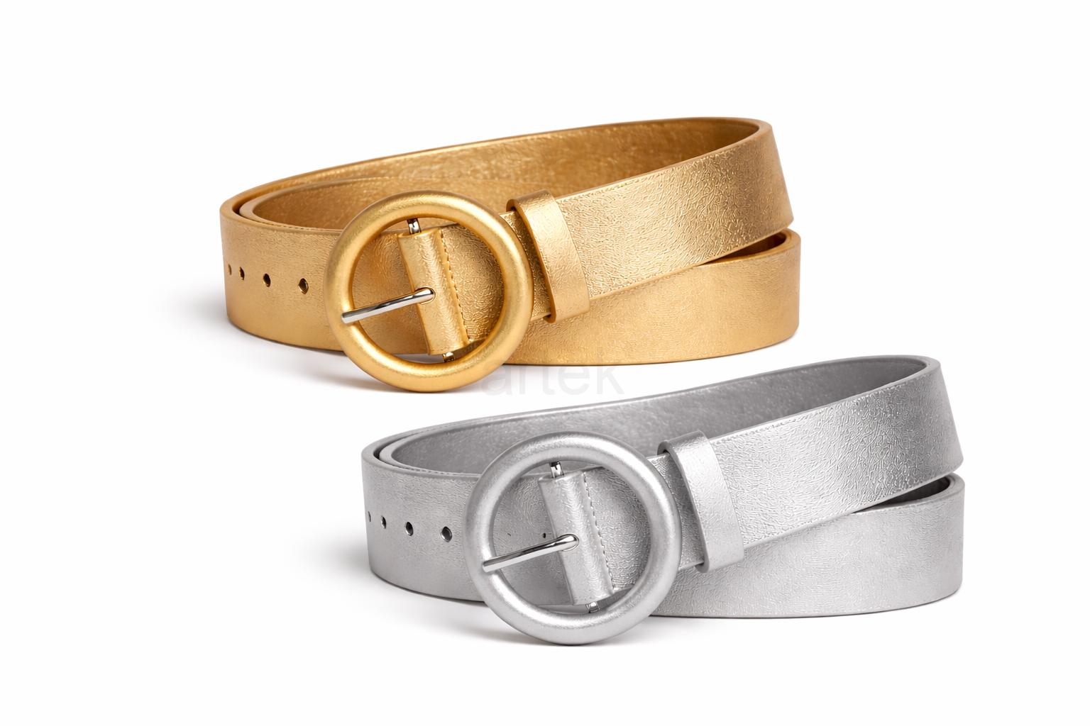 PU leather belt 4 cm whide covered buckle tigris, ARTEK factory