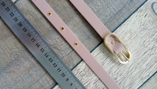 Custom Made Self Covered Belt+Metalic Buckle 1,5 cm Client Fabric 