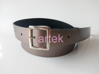 Custom Made Faux Leather Belt +Metalic Buckle 3 cm , our  fabric